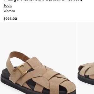 Tod's Cream Strappy Sandals